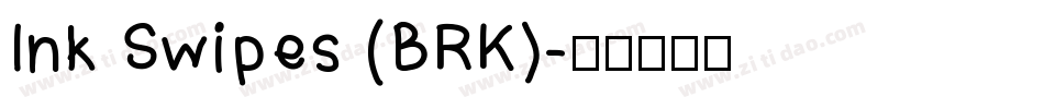 Ink Swipes (BRK)字体转换